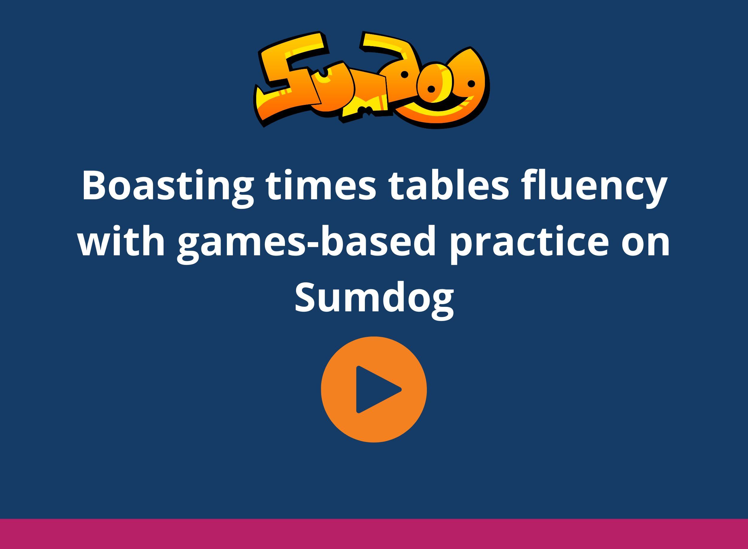 Boasting times tables fluency on Sumdog webinar