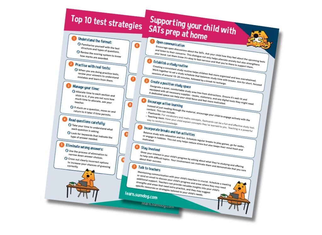 Sumdog documents to support SATs prep