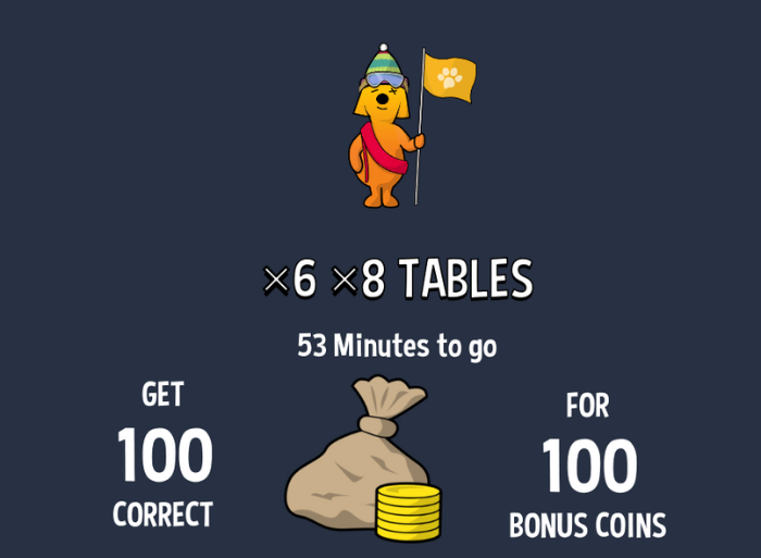 Image of pupils view of a Sumdog tables challenge 700 x 513