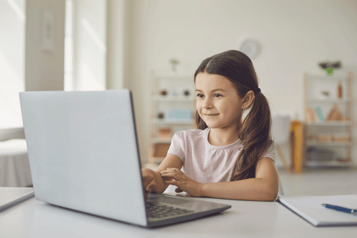 Child playing maths games