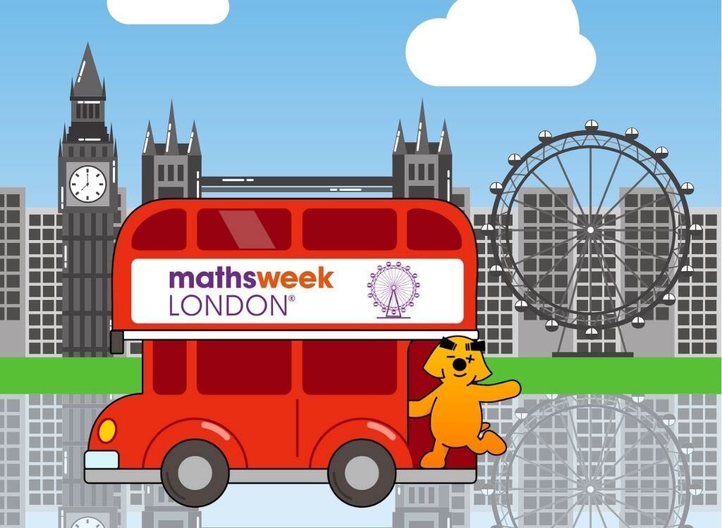 Sumdog on a red bus driving through London
