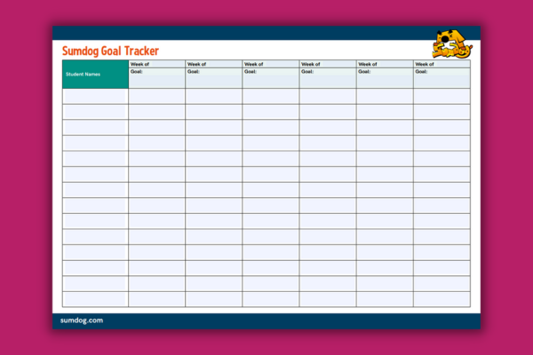 Sumdog goal tracker