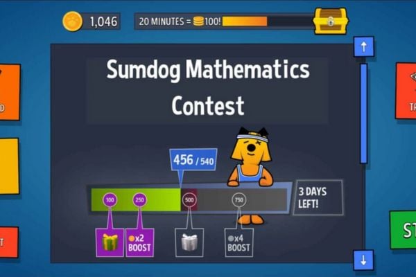 Sumdog's kids contest screen (600 × 400px)