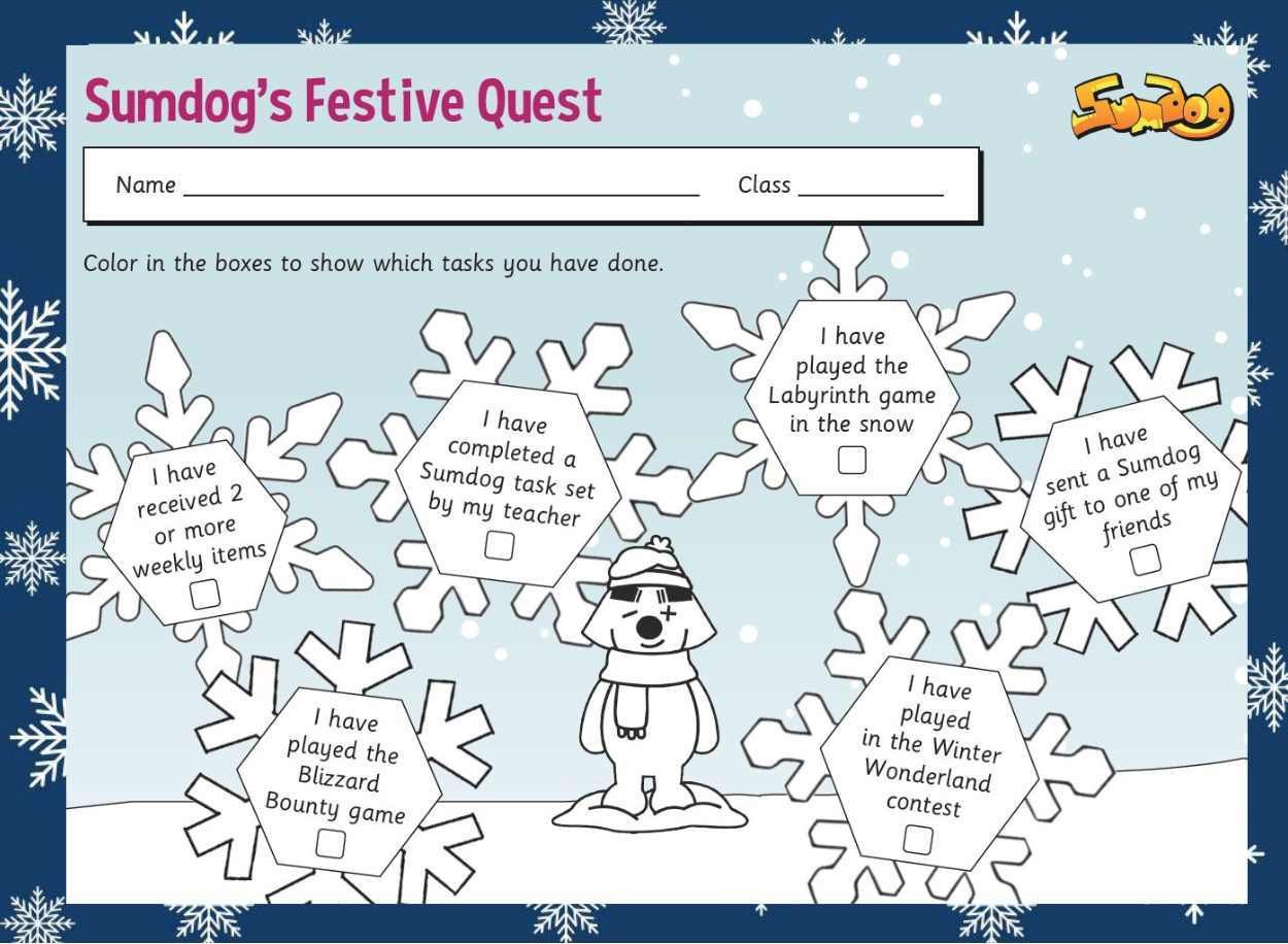 Sumdog Festive Quest US grid image